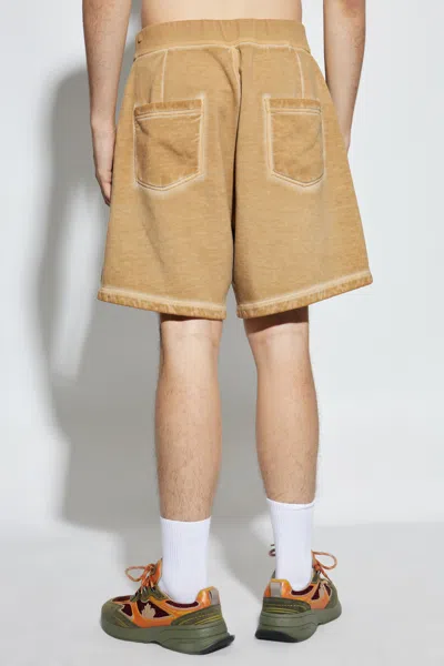 Dsquared2 Drawstring Cotton Track Shorts In Brown
