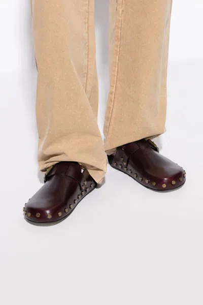 Isabel Marant Buckle-fastening Studded Slip-ons In Black