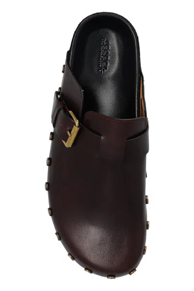 Isabel Marant Buckle-fastening Studded Slip-ons In Black