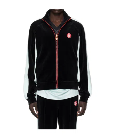 Casablanca High Collar Sweatshirt Featuring Contrast Panels In Multi