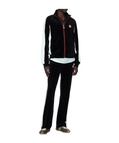 Casablanca High Collar Sweatshirt Featuring Contrast Panels In Multi