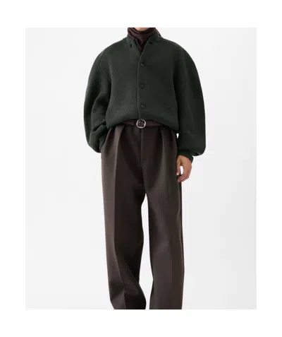 Jacquemus Le Cardigan Pallone In Wool And Cashmere In Green