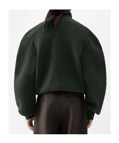 Jacquemus Le Cardigan Pallone In Wool And Cashmere In Green
