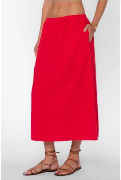 Velvet Heart Filona Midi Skirt In Red In Red