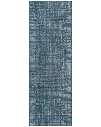 Ecarpet Como Contemporary Runner Rug In Blue