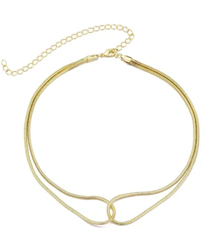 Adornia 14k Plated Interlocking Rope Chain Necklace In Gold