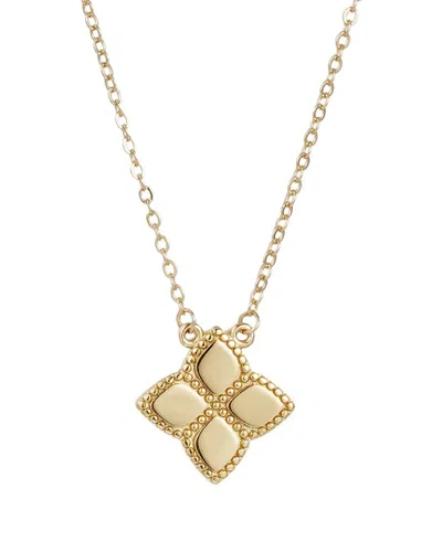 Adornia 14k Plated Pointed Clover Necklace In Gold