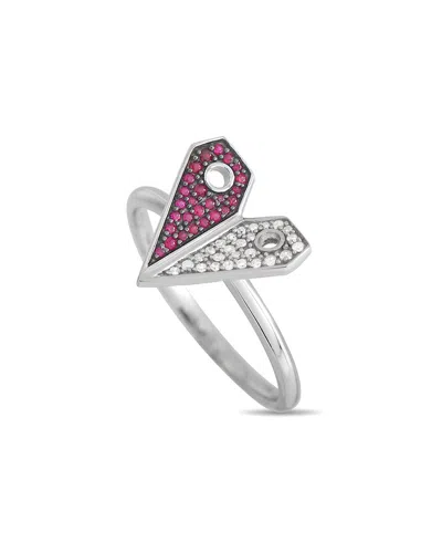 Gemstones 14k 0.08 Ct. Tw. Diamond & Ruby Ring