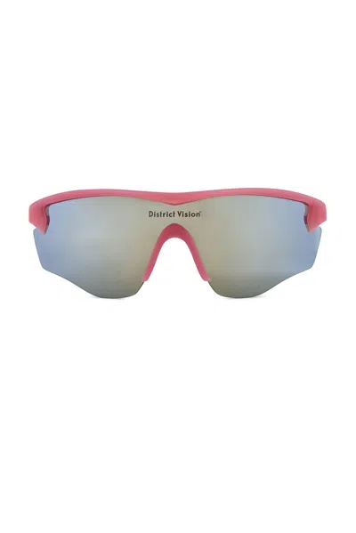 District Vision Pink Junya Racer Sunglasses In Gray