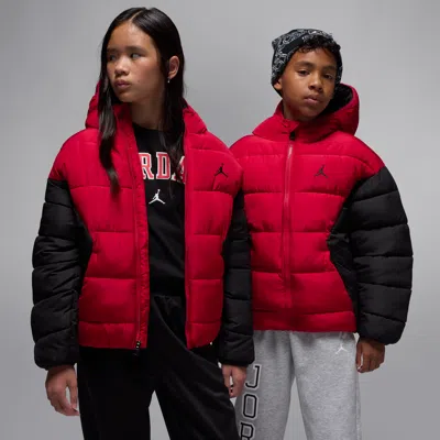 Jordan Big Kids' Brooklyn Puffer In Red