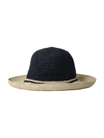 Totême Toteme Paper Straw Hat Black/ecru
