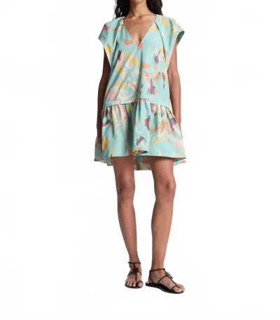 A.l.c . Ember Abstract Print Minidress In Green