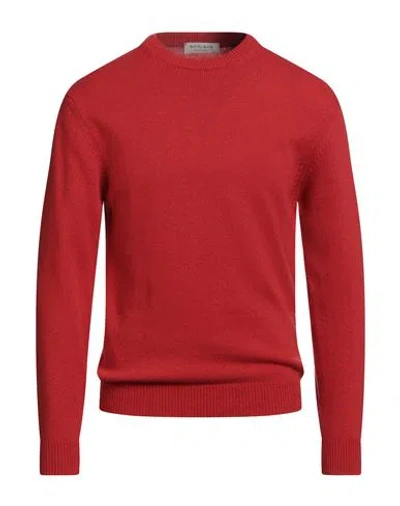 Wool & Co Man Sweater Tomato Red Size L Wool, Polyamide In Red