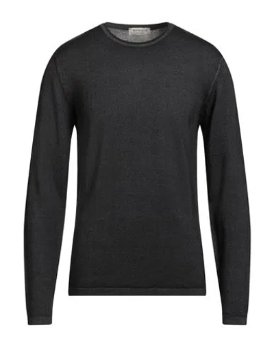 Wool & Co Man Sweater Charcoal Size L Merino Wool In Gray