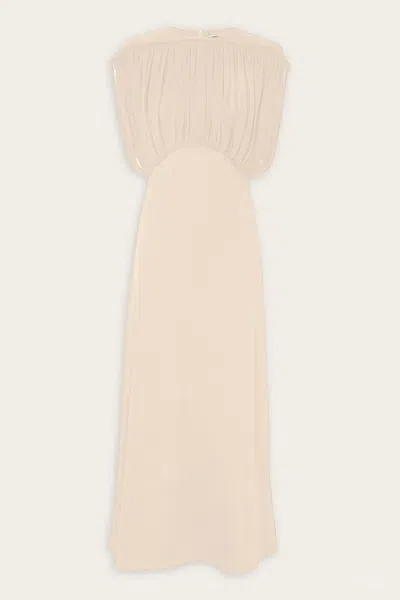 Zimmermann Crush Bias Midi Dress In Cream In Neutral