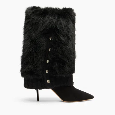 Casadei 80mm Leather Heeled Boots In Black