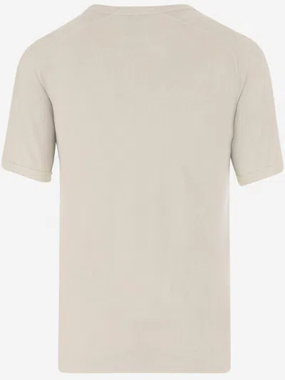 By Malene Birger Lyocell Blend T-shirt With Logo In Neutral