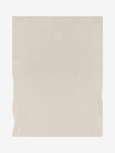 By Malene Birger Lyocell Blend T-shirt With Logo In Neutral