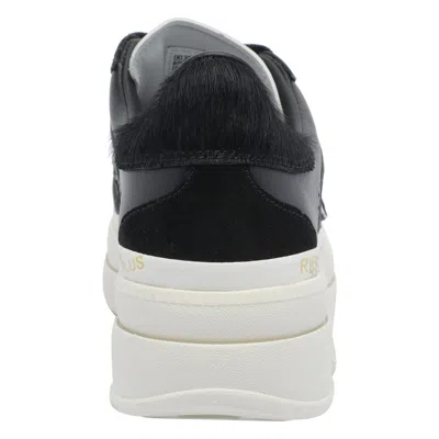 Premiata Platform Sneakers With Glitter And Contrast Tab In Black