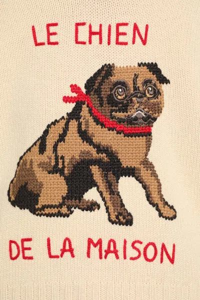 Valentino Garavanile Chien De La Maison Sweater In Neutral