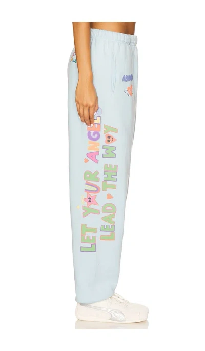 The Mayfair Group Angels All Around Fleece Graphic Joggers In Blue