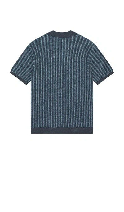 Marine Layer Wyatt Sweater Button Down In Blue