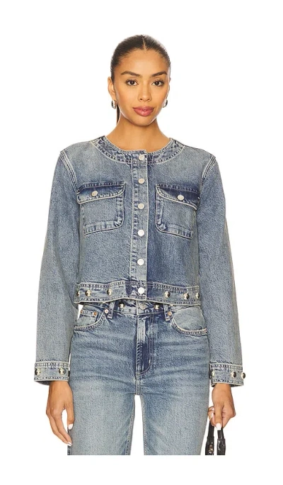 Rails Capistrano Jacket Desert Sky Studded In Blue