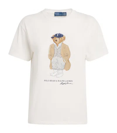 Polo Ralph Lauren White Polo Bear T-shirt In White