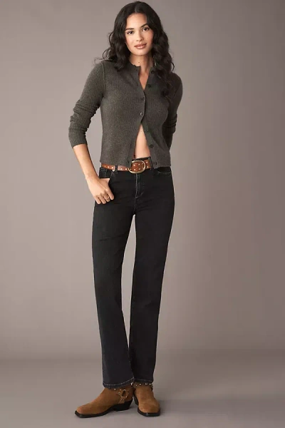 Frame Le Sleek High-rise Straight-leg Jeans In Black