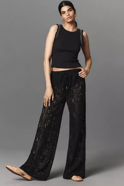 Blithe Lace Pull-on Pants In Black