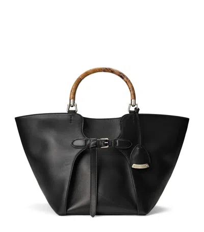 Ralph Lauren Leather Ralph Tote Bag In Black