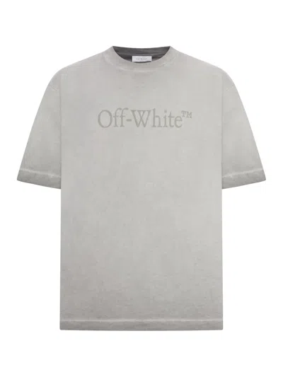 Off-white T-shirt With Logo In Gray