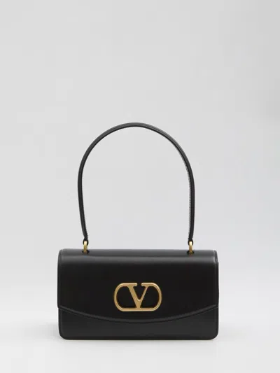 Valentino Vain Bag With Handle In Leather In Black