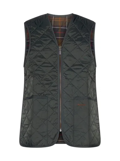 Barbour Polarquilt Zip-liner Vest In Black