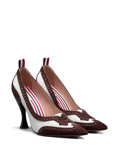 Thom Browne 90mm Wingtip Pumps In Brown