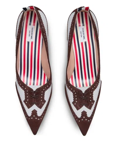 Thom Browne 90mm Wingtip Pumps In Brown
