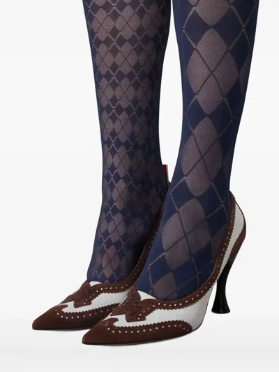 Thom Browne 90mm Wingtip Pumps In Brown