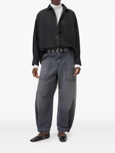 Closed Button-down Shirt In Gray