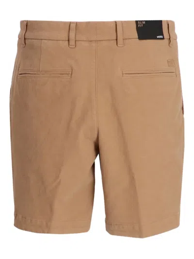 Hugo Boss Slim-fit Shorts In Stretch-cotton Gabardine In Multi