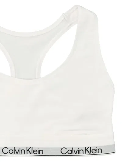 Calvin Klein Icon Cotton Modal Unlined Bralette In White