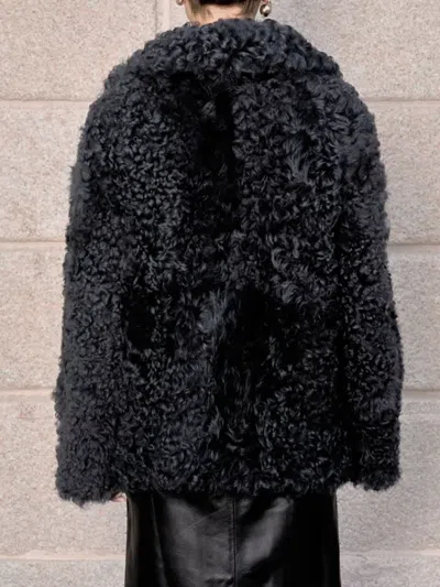 Bigardini Curly-shearling Zip-up Jacket In Gray