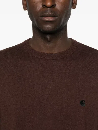 Carhartt Work In Progress Madison Lambswool Blend Sweater In Brown
