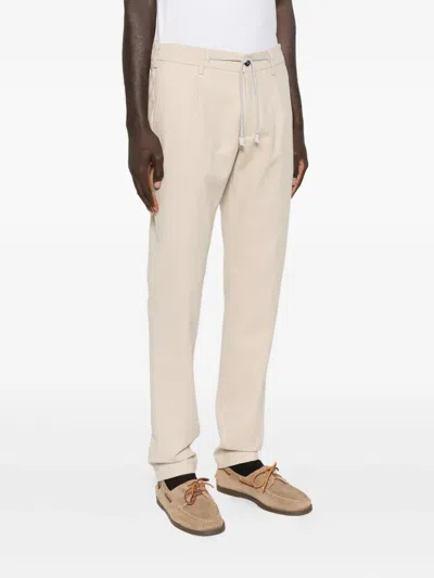 Eleventy Drawstring Trousers In Neutral