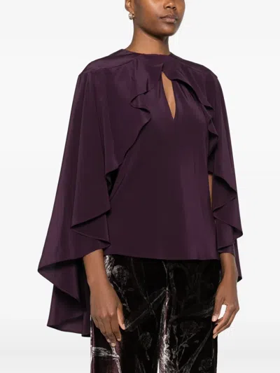 La Doublej Ruffled Overlay Top In Red