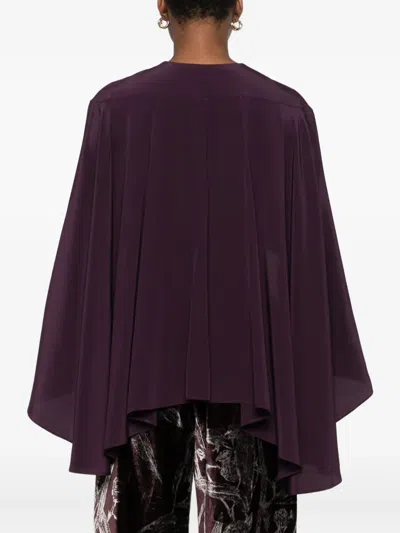 La Doublej Ruffled Overlay Top In Red