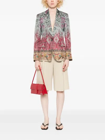 Pierre-louis Mascia Pierre Louis Mascia Silk Single-breasted Jacket In Multi