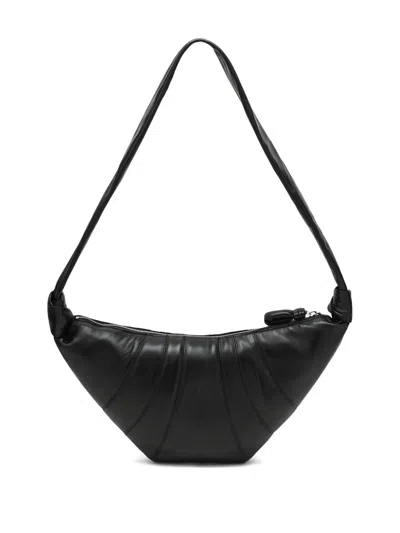 Lemaire Cross-body Bag With Adjustable Strap And Textured Finish In Black