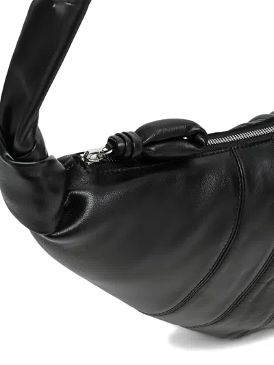 Lemaire Cross-body Bag With Adjustable Strap And Textured Finish In Black
