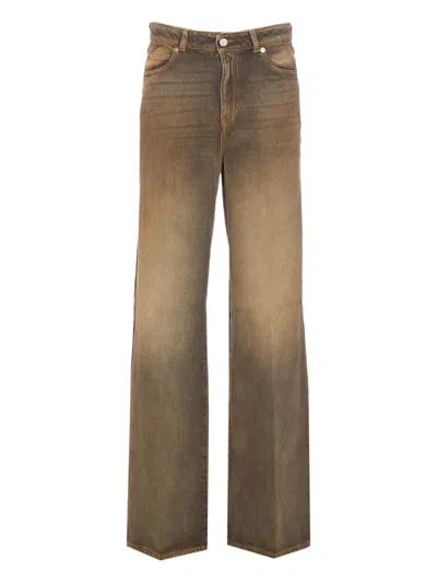 True Avenue Brown Clara Jeans Zip And Button Closure In Brown
