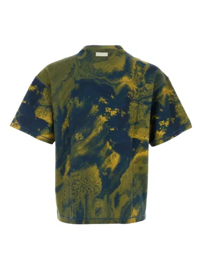 Napapijri Tie-dye Cotton T-shirt Round Neck In Green